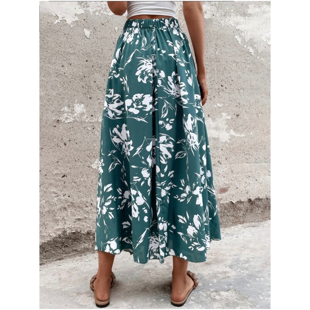 Boho Floral Print Wrap maxi Skirt - Picture 4 of 12